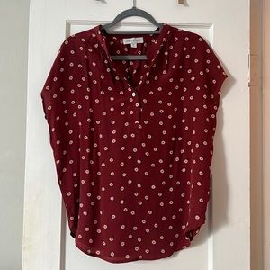 EUC amour vert silk blouse